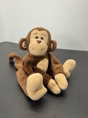 Vintage Enesco Cute Brown Monkey Wire Pose-able Tail 9” Plush Toy Stuffed Animal